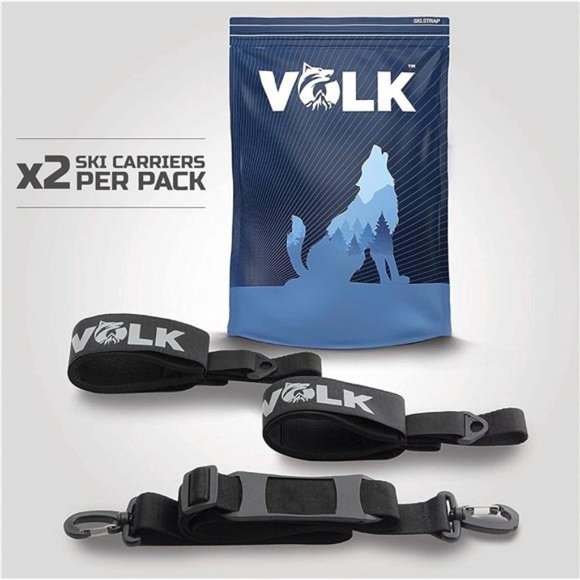 Ski Strap and Pole Carrier - 2 Sets per Pack -Skiing Accessory for Easy Carrying - Picture 6 of 7